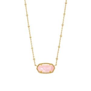Kendra scott Elisa necklace!!! Gold and light pink